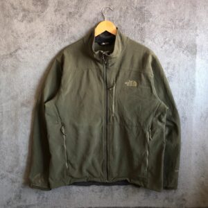 The North Face Khaki Green Windwall Windproof Full Zip Nimble Jacket XL