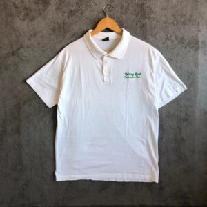 Vintage 90s white single stitch polo Rolling Rock tee L