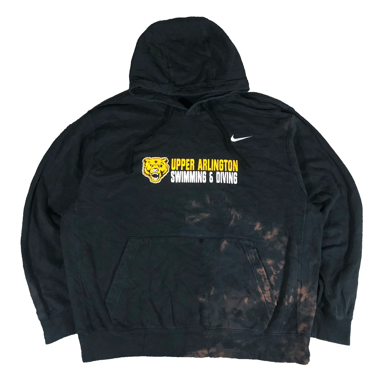 Nike Upper Arlington Sands black hoodie (bleach stain) XL