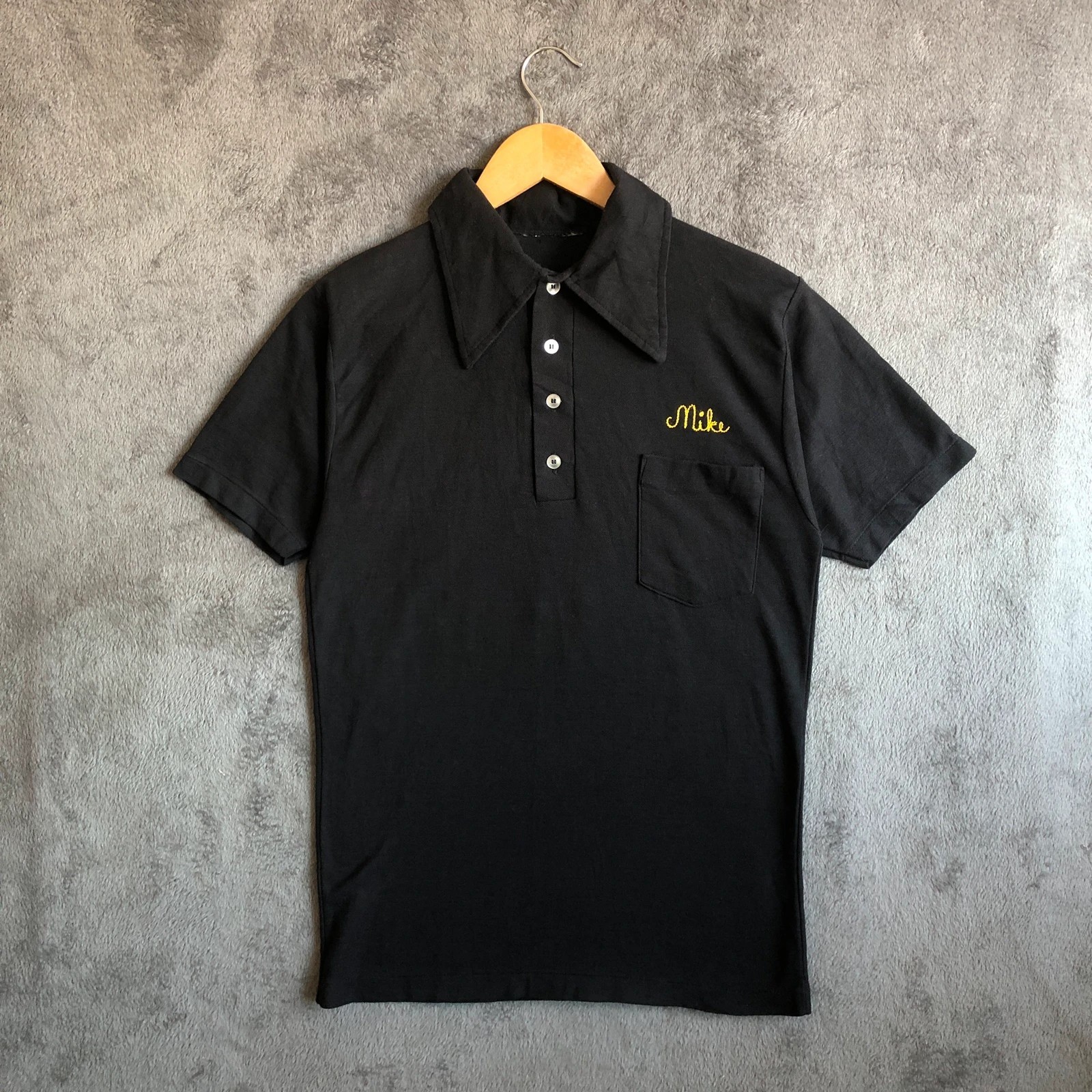 Vintage 90s black single stitch polo big graphic tee S - Image 2