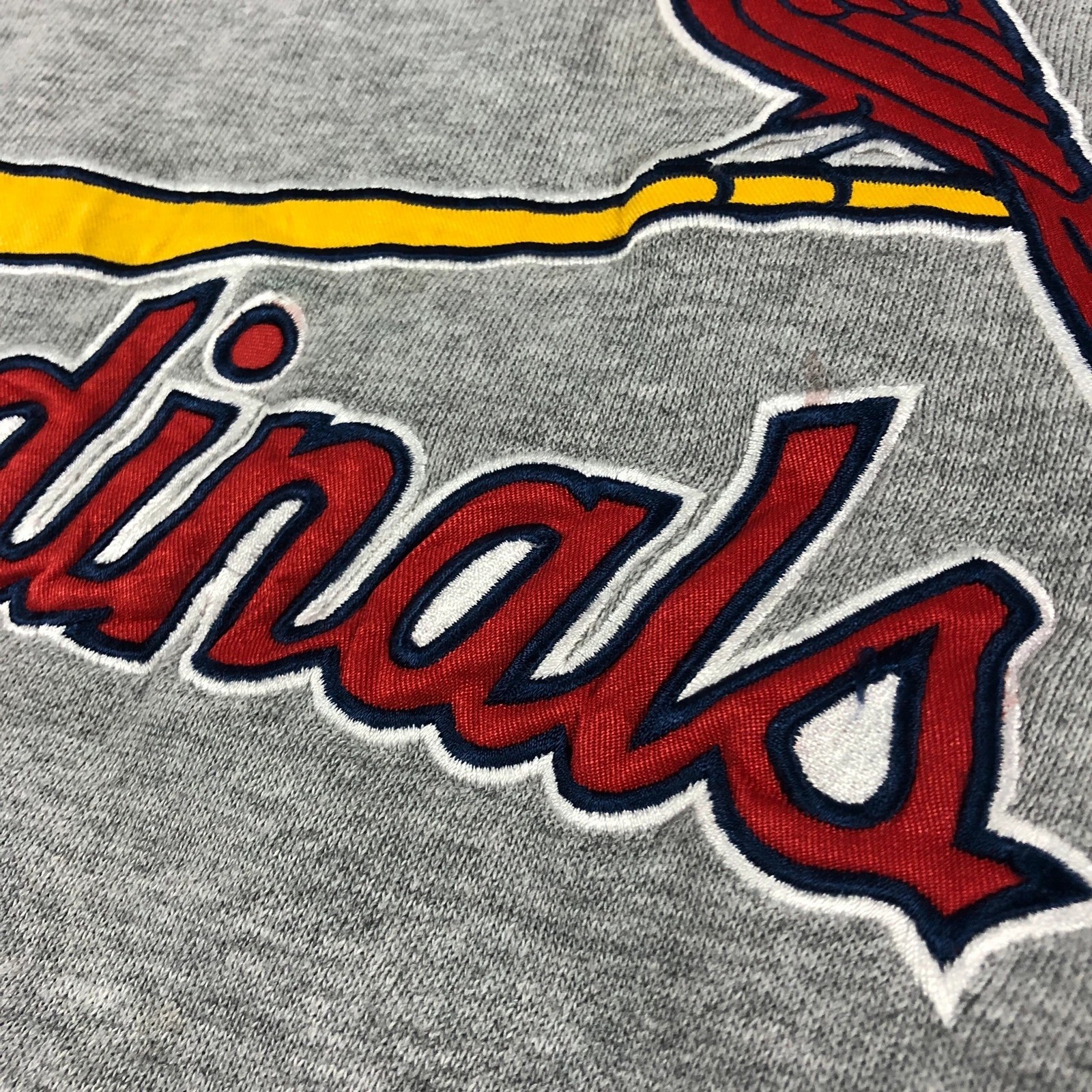 Vintage 2000s Stitches MLB St Louis Cardinals grey hoodie Official Merchandise M - Image 3