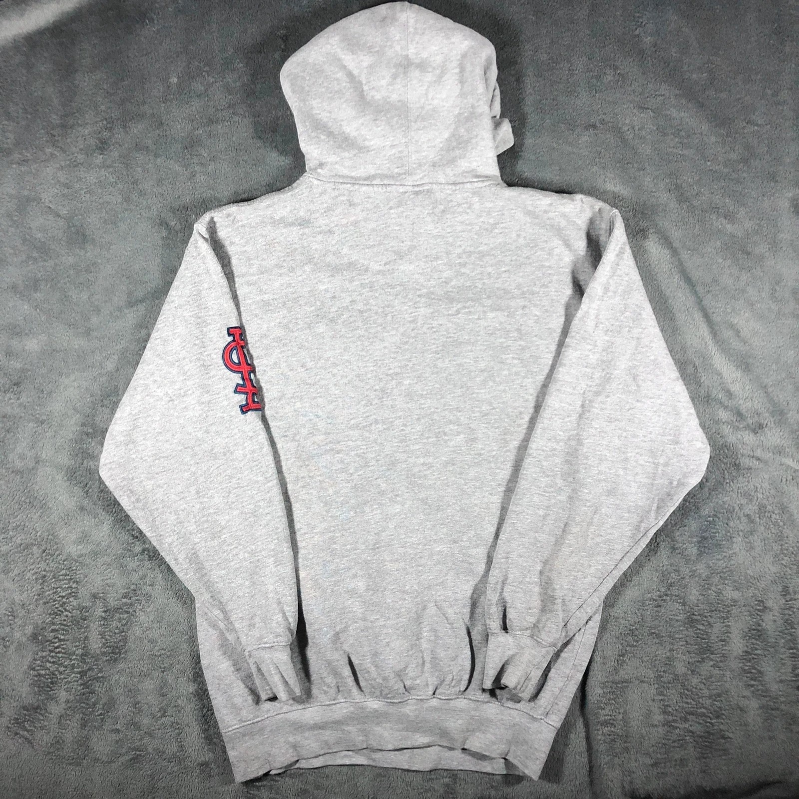 Vintage 2000s Stitches MLB St Louis Cardinals grey hoodie Official Merchandise M - Image 10