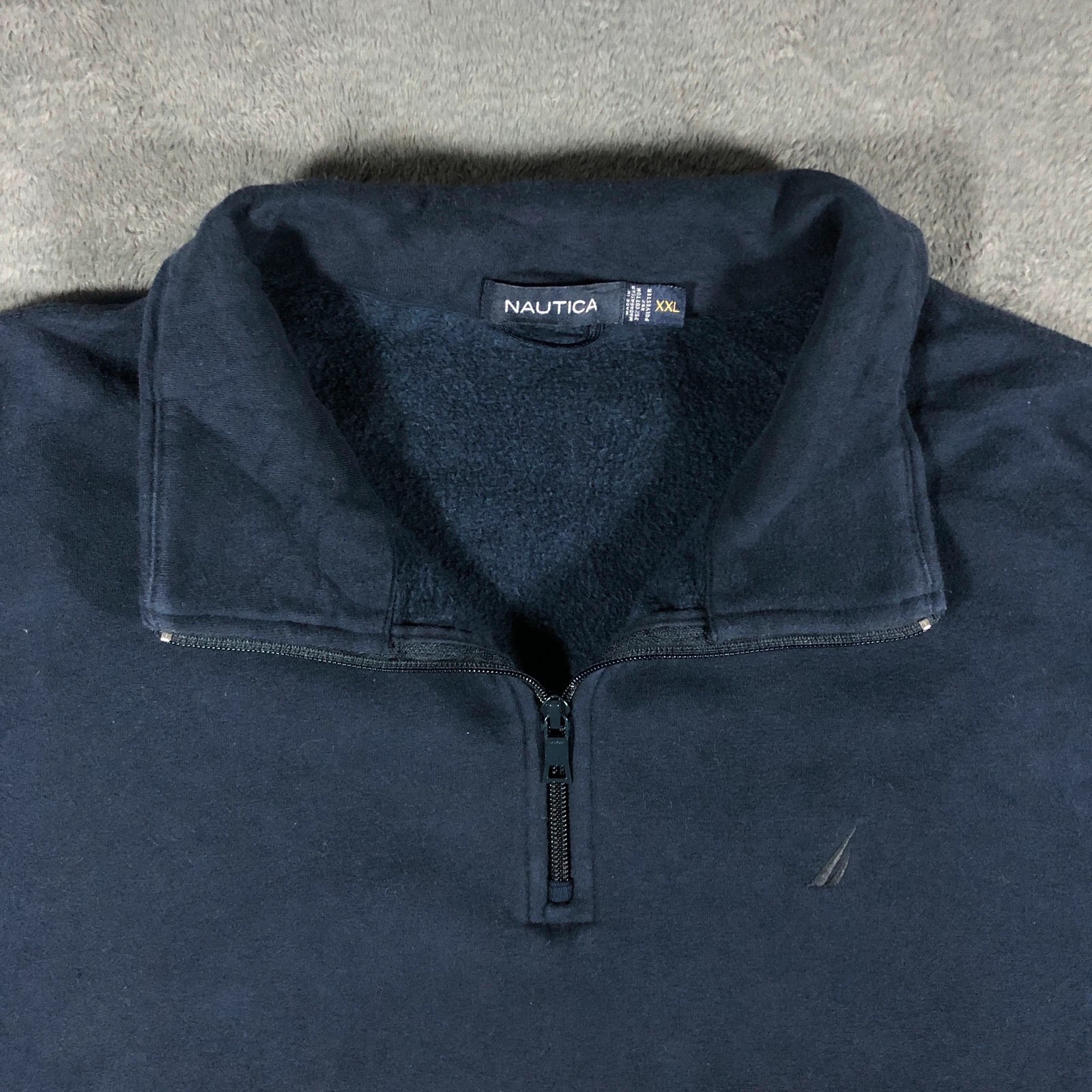 Nautica quarter 1/4 zip navy jumper XXL - Image 4