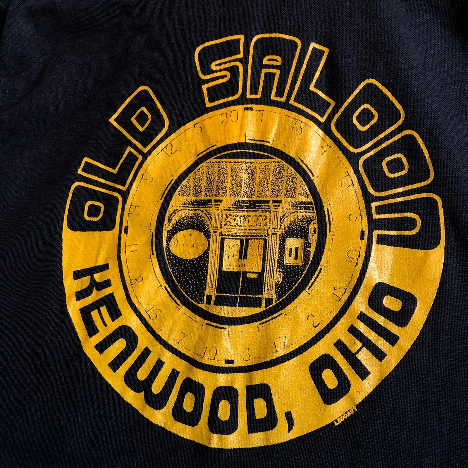 Vintage 90s black single stitch polo big graphic tee S - Image 9