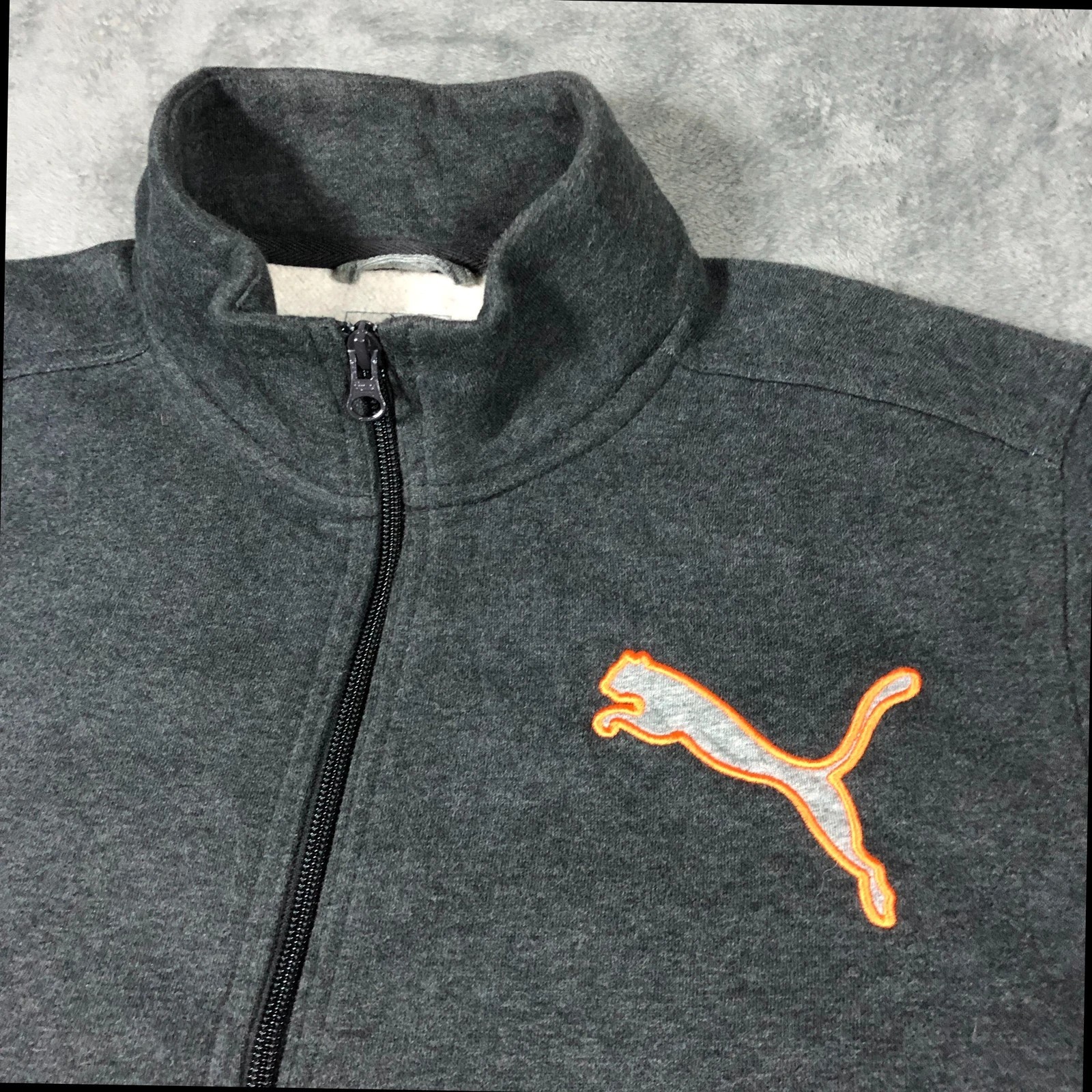 Puma dark grey soft zip up jacket M - Image 2