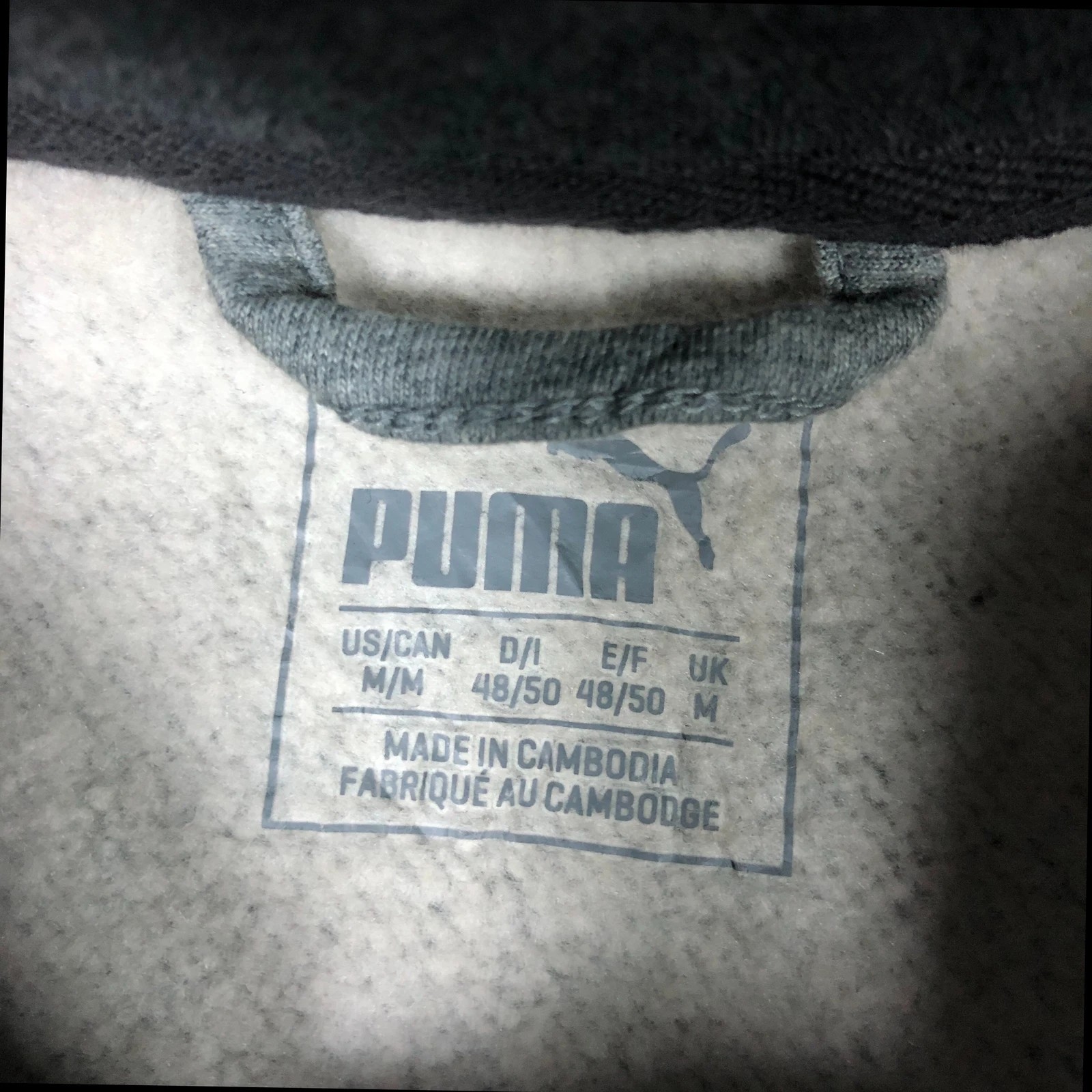 Puma dark grey soft zip up jacket M - Image 4