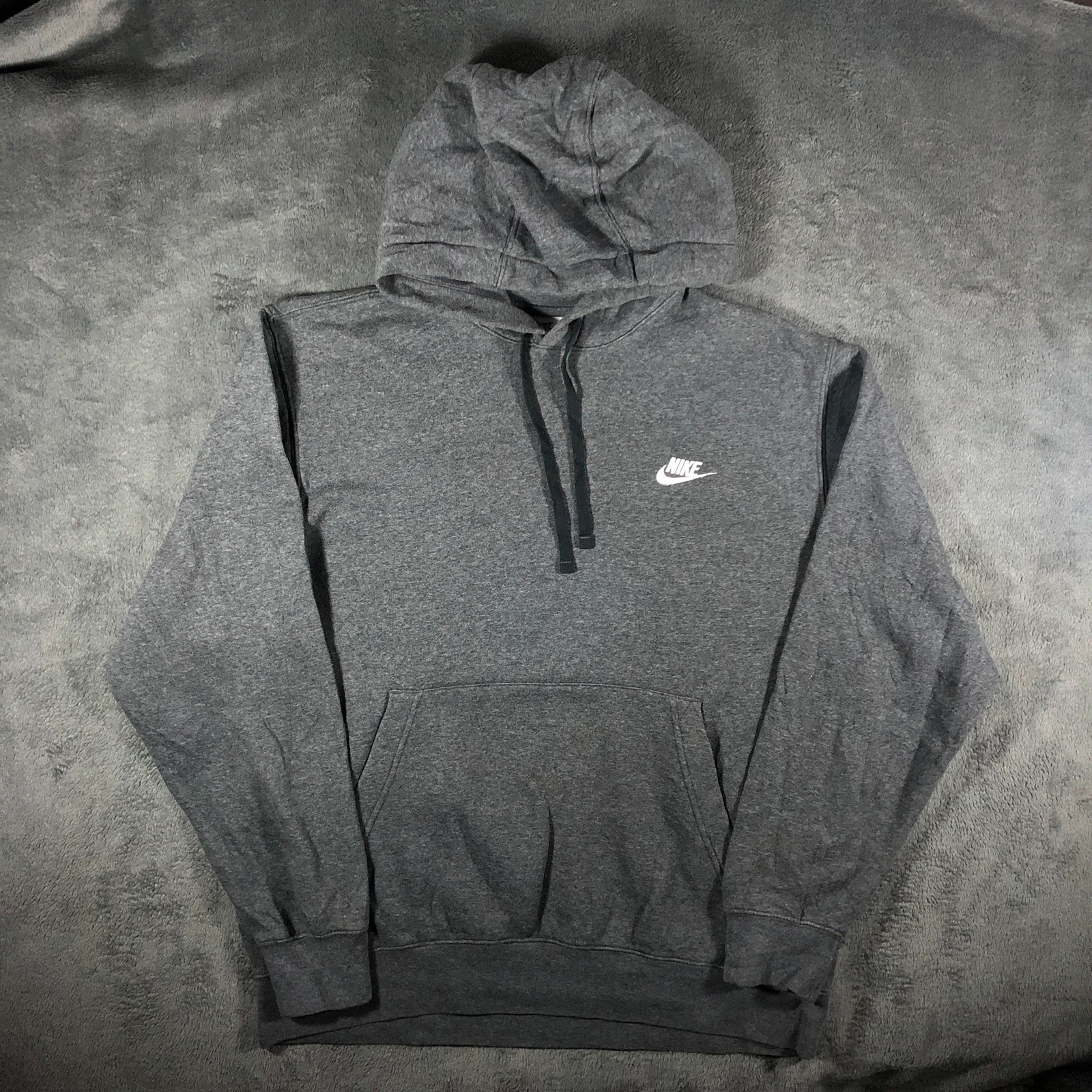 Nike dark grey hooded sweatshirt L