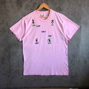 Vintage 90s single stitch pink “Bad Golf Day” tee 100% cotton L