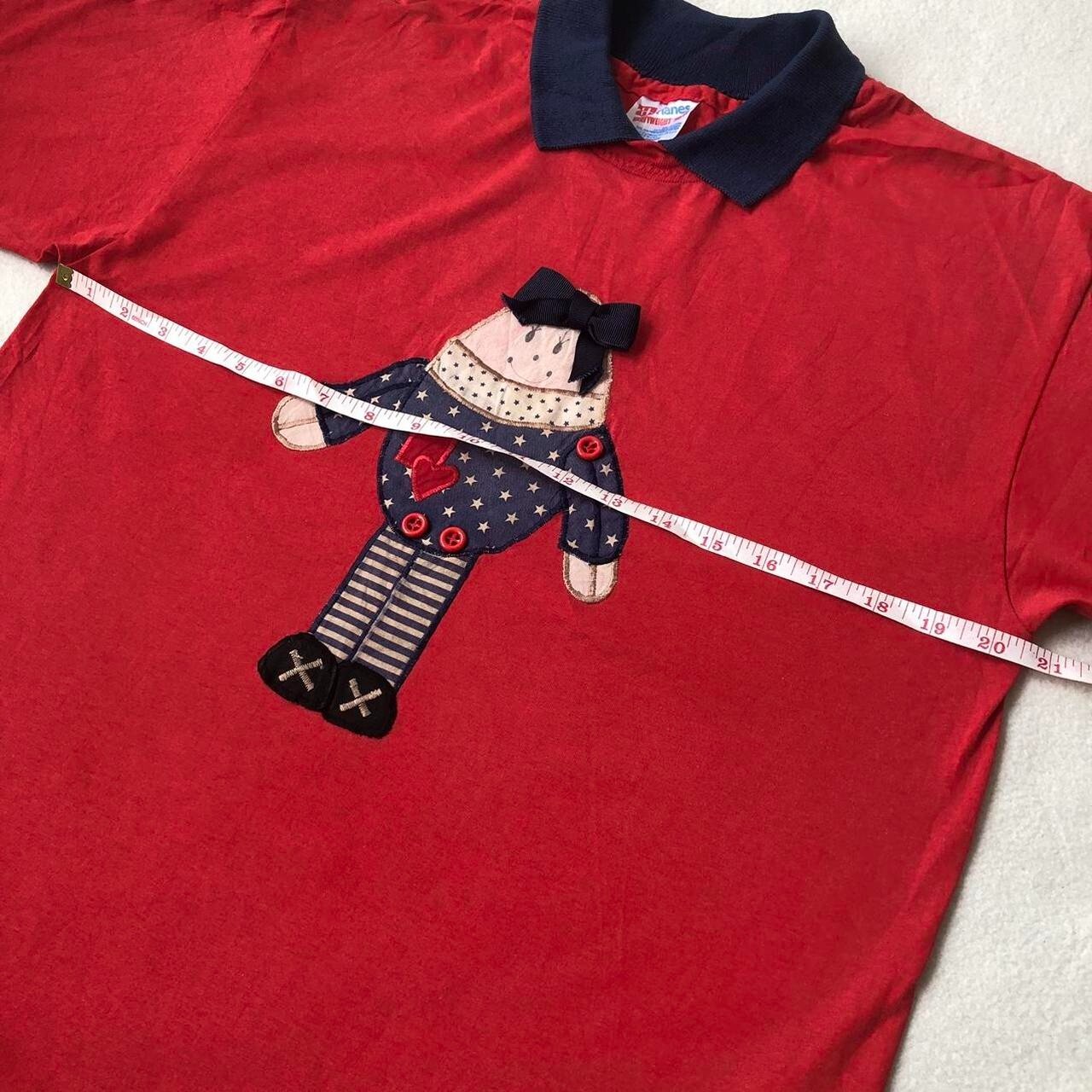 Hanes Red Navy Graphic Polo Singe Stitch (L) - Image 8