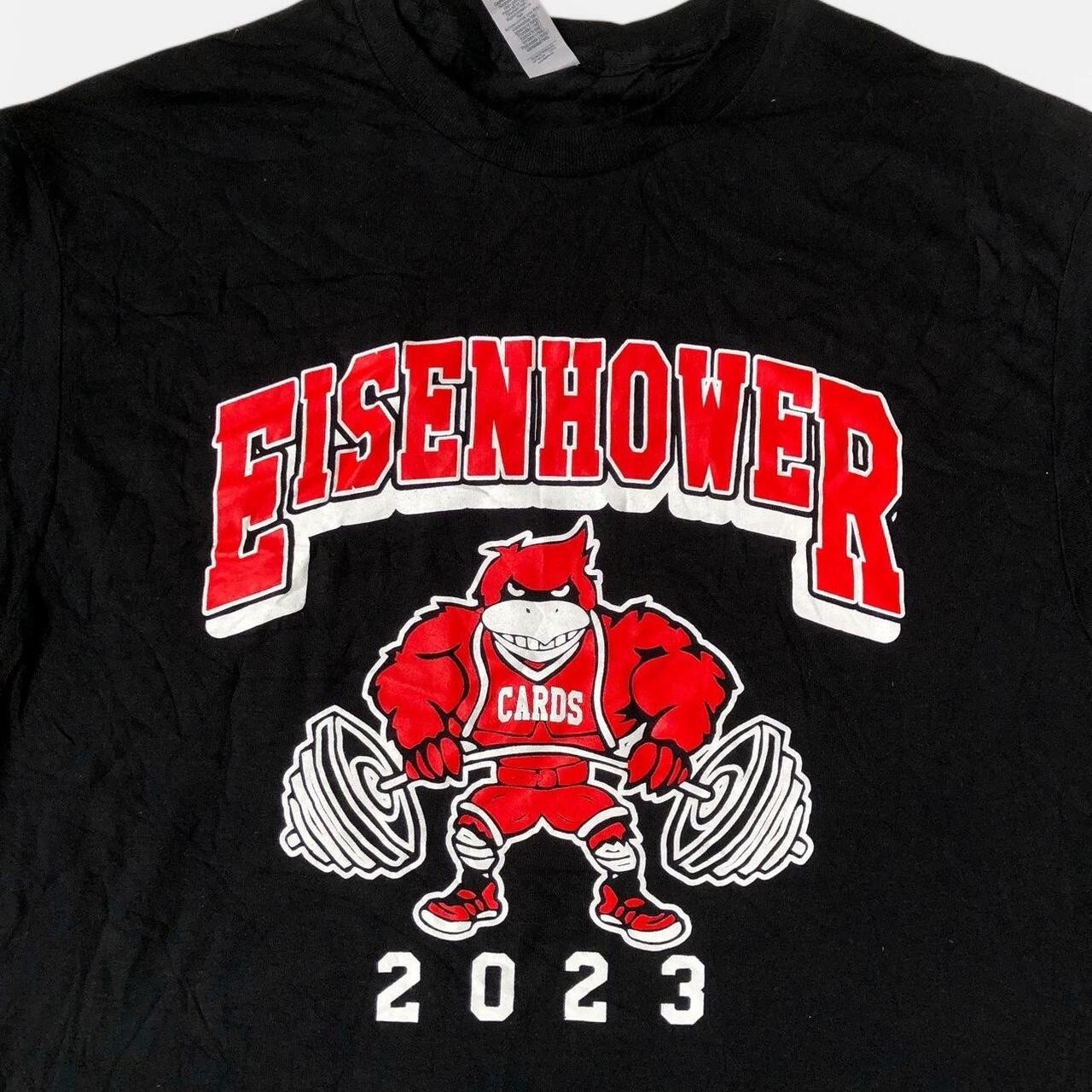 Eisenhower Cardinals athletic weightlifting 2023 black sport graphic tee Size M - Image 3