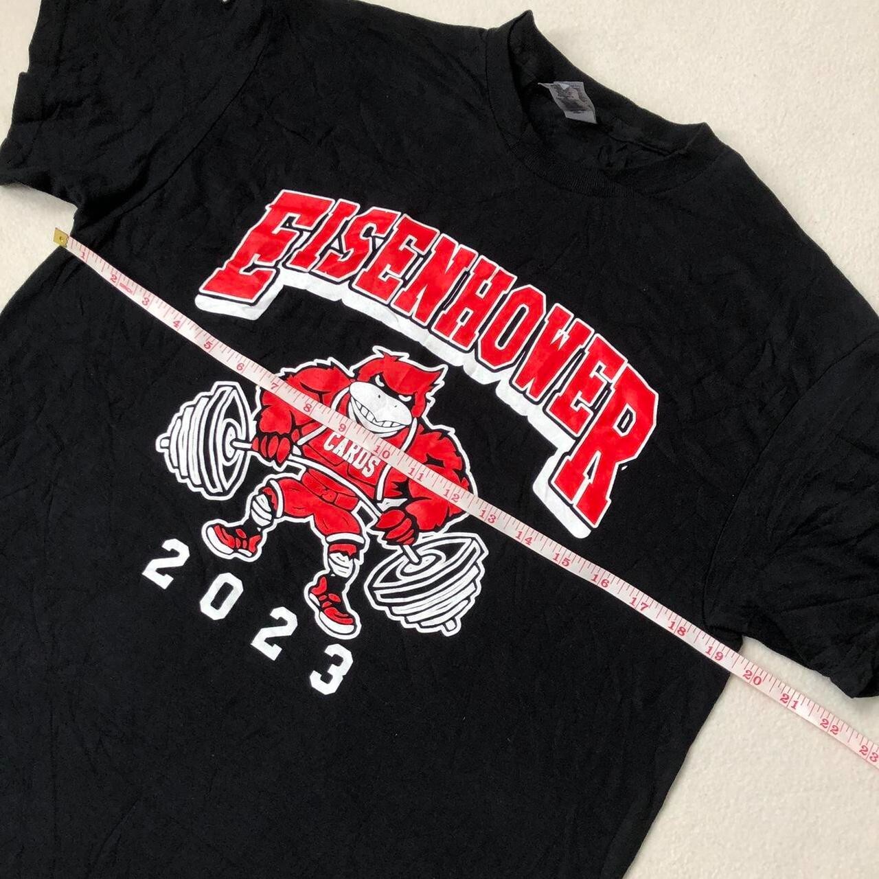 Eisenhower Cardinals athletic weightlifting 2023 black sport graphic tee Size M - Image 6