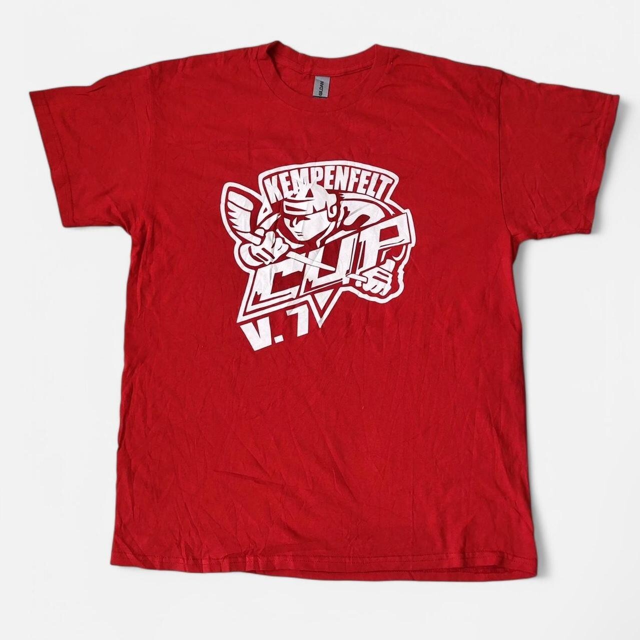 Kempenfelt Cup ice hockey sport red tee L