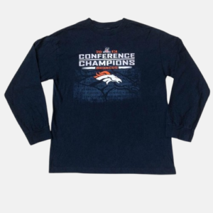 NFL Denver Broncos Navy Long Sleeve Tee (M)