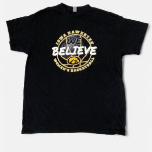 Iowa Hawkeyes women’s basketball black cotton graphic tee Size M