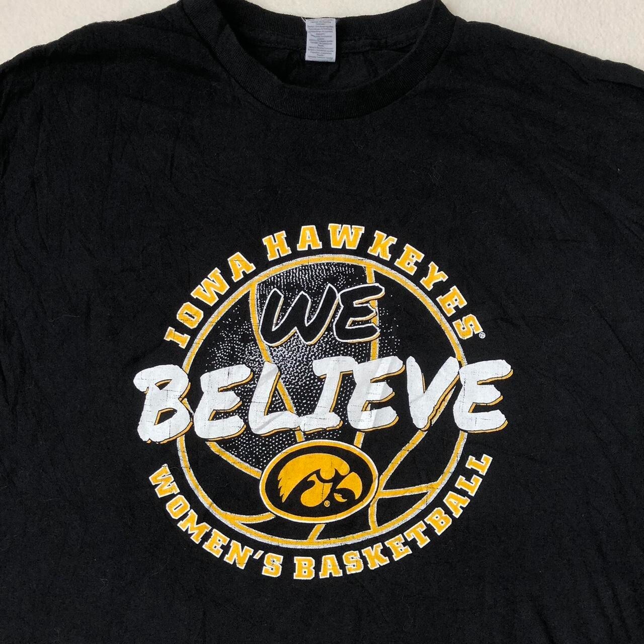 Iowa Hawkeyes women’s basketball black cotton graphic tee Size M - Image 2