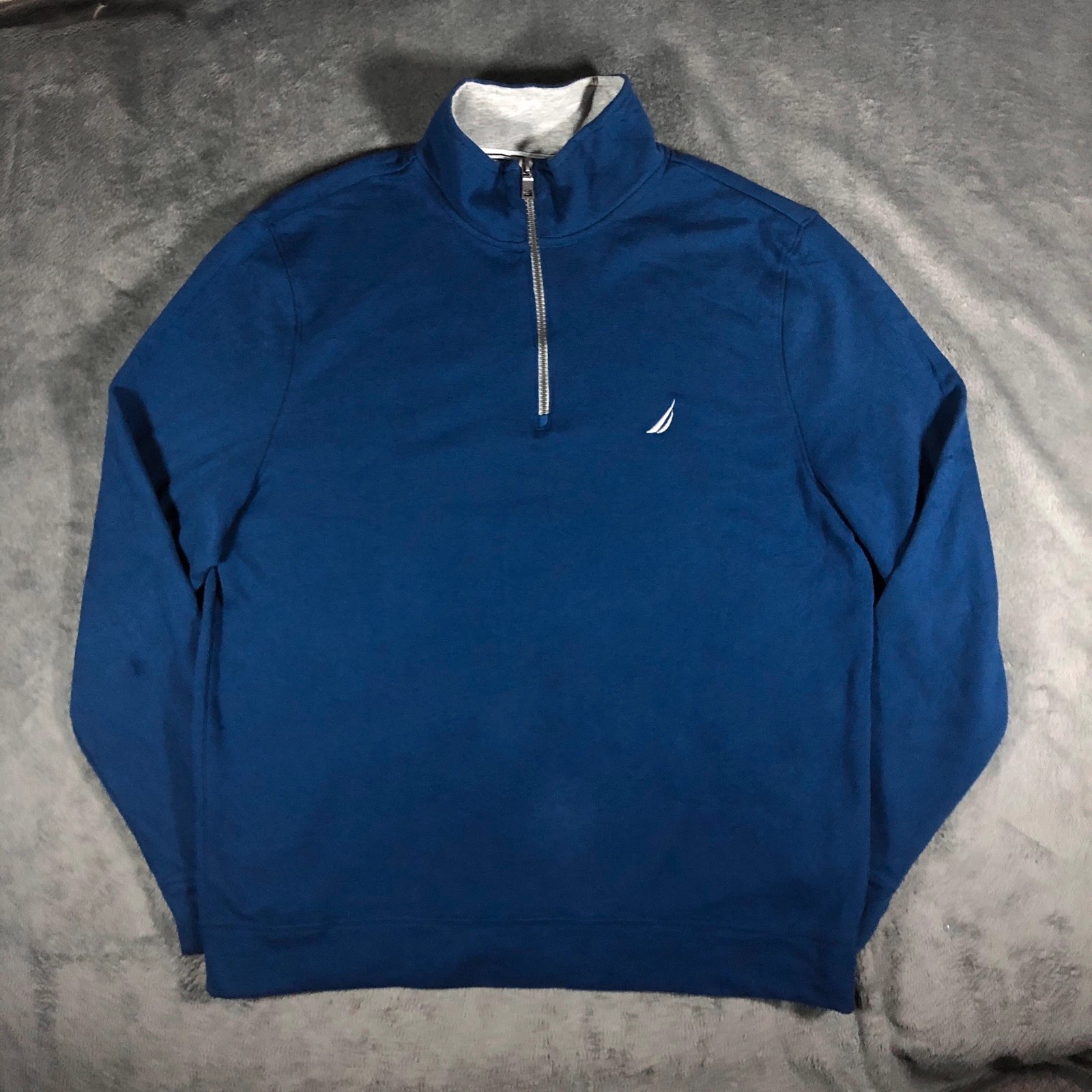 Nautica navy blue 1/4 quarter zip jumper Size L