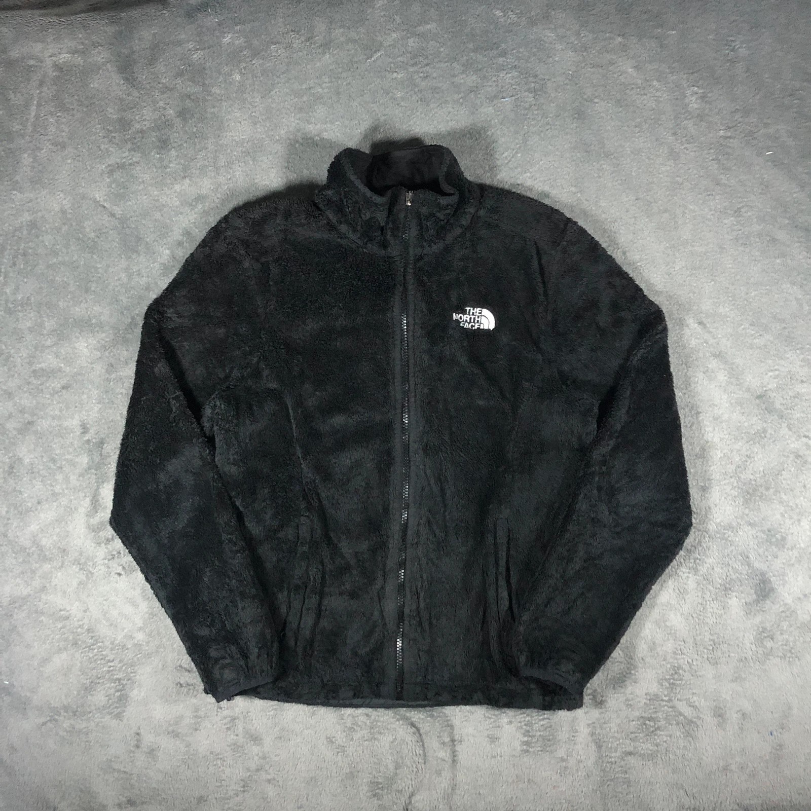 The North Face black fleece zip up jacket Size S