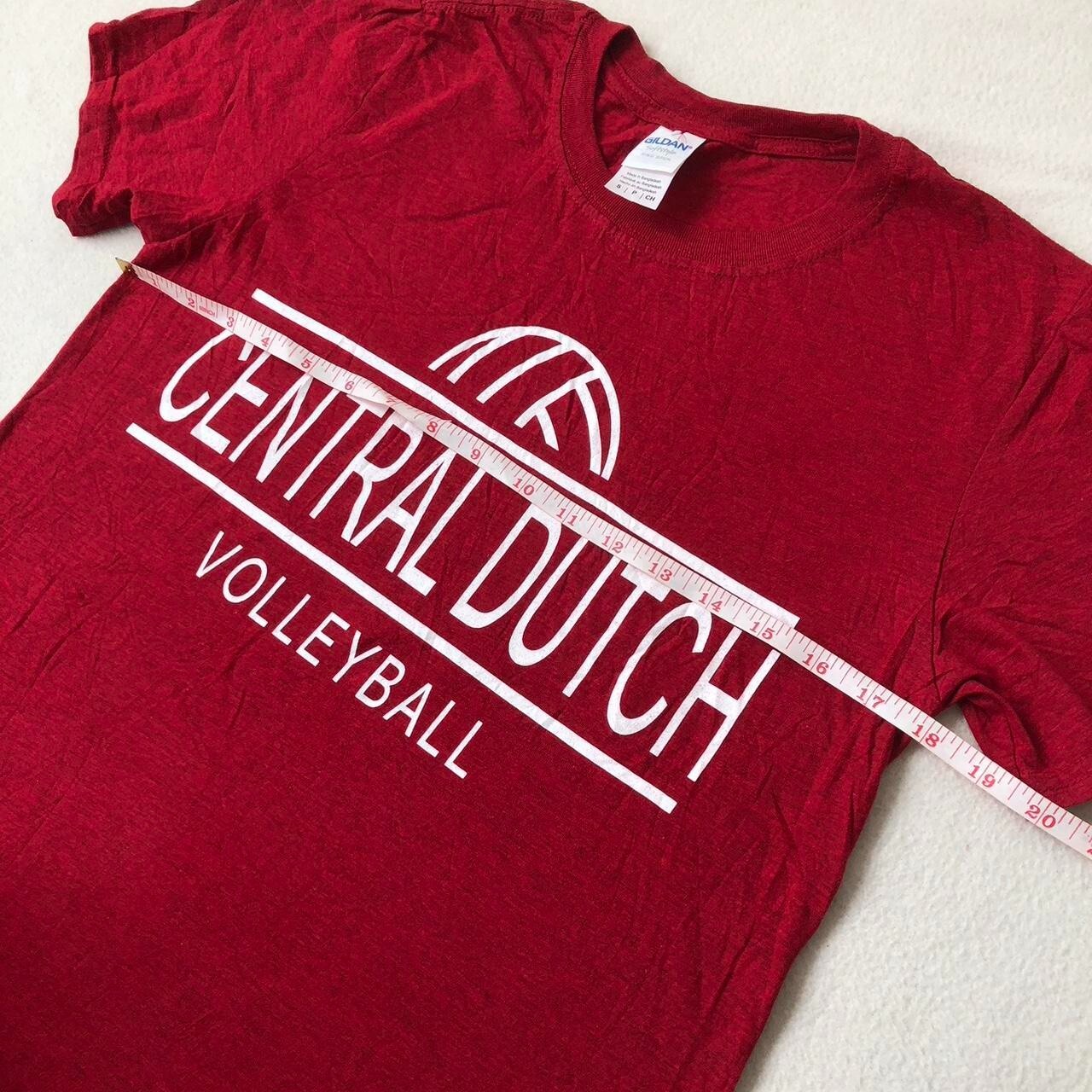 Central Dutch Volleyball dark red tee with white graphic Size S - Image 4