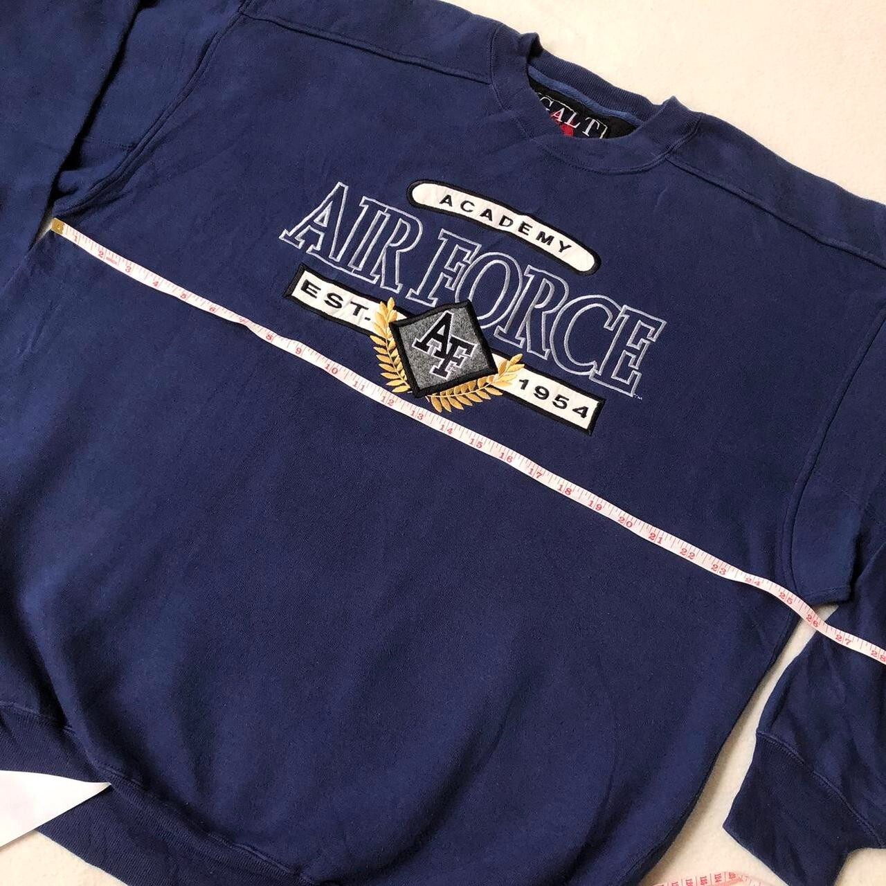 Vintage 90s USA Air Force Academy navy crewneck sweatshirt Size L - Image 7