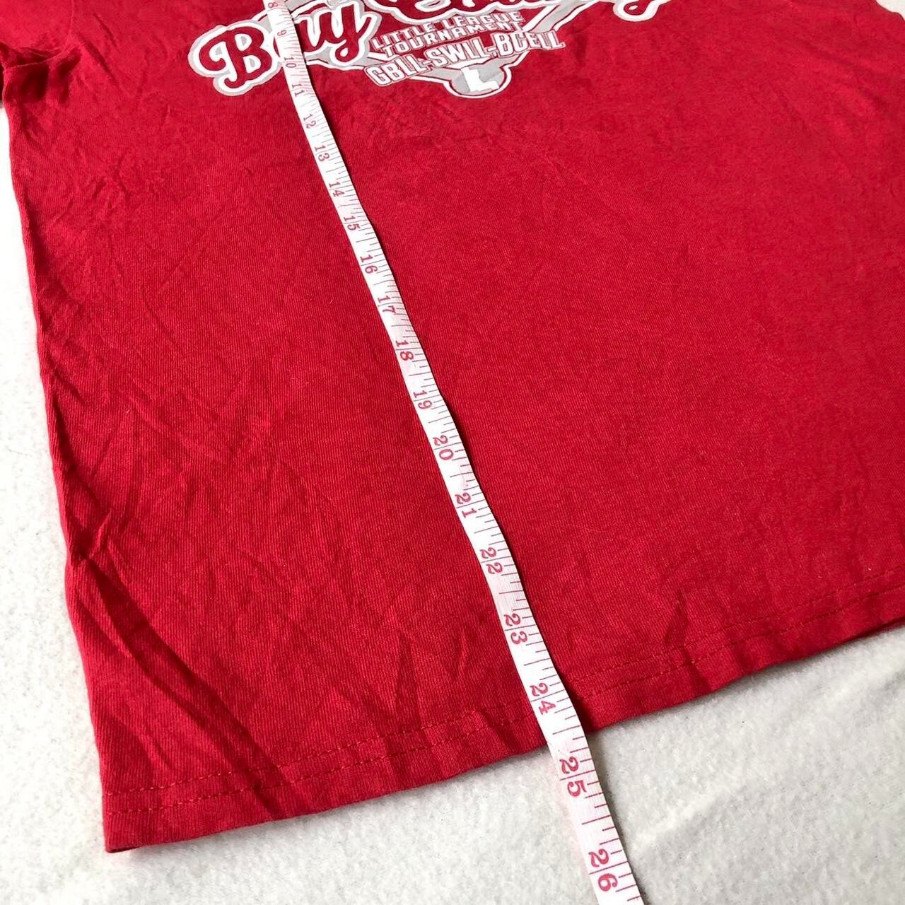 Bay County 2023 baseball little league red tee Youth L - Image 7