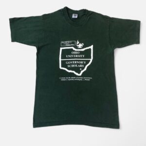 Vintage 90s Ohio University Gov's Scholars 1997 green single stitch tee Size L