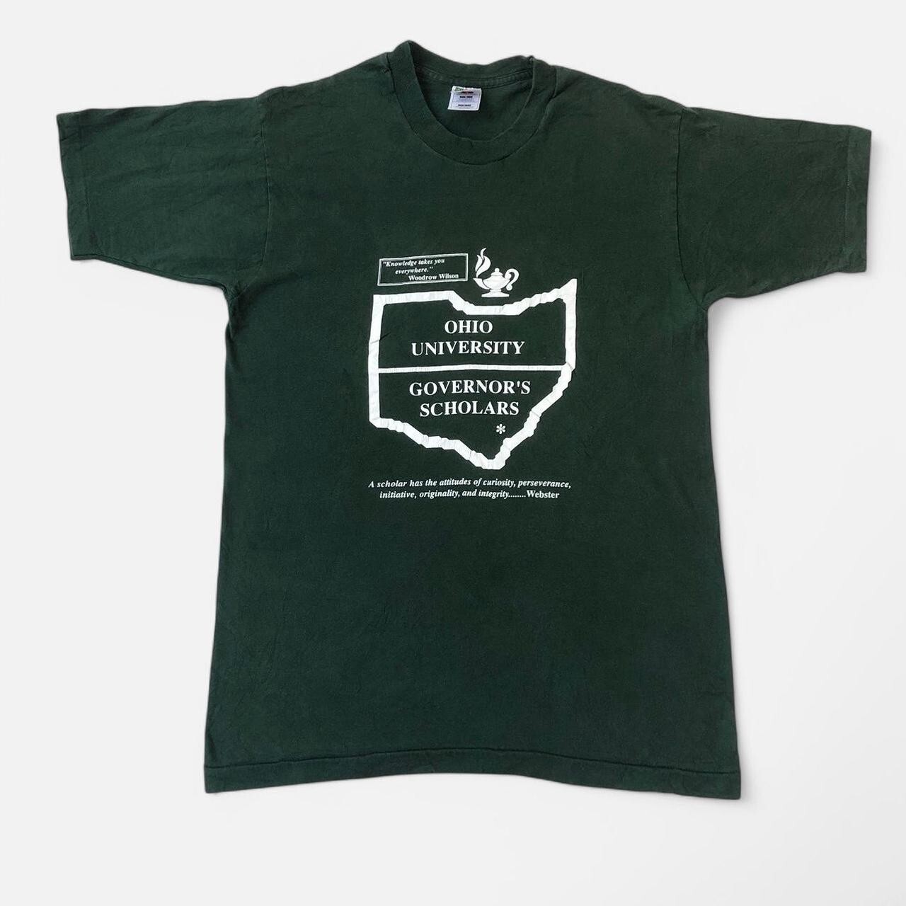 Vintage 90s Ohio University Gov's Scholars 1997 green single stitch tee Size L