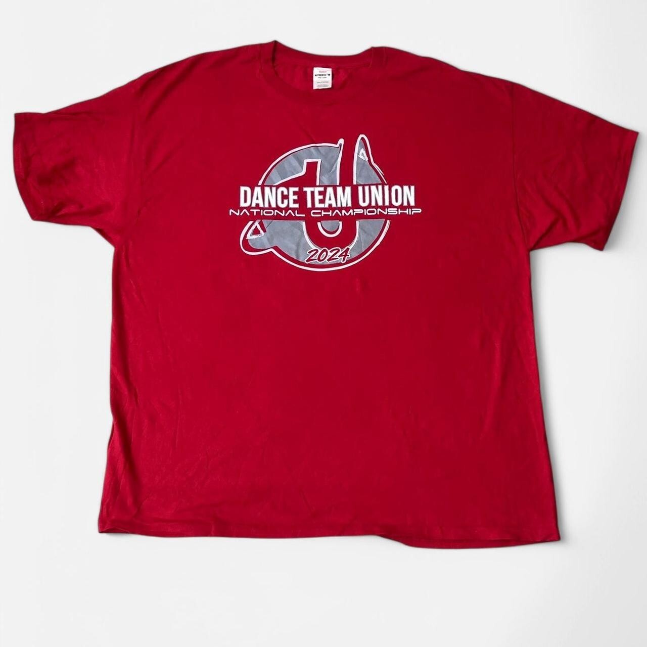 Dance Team Union National Championship 2024 red tee Size XXL