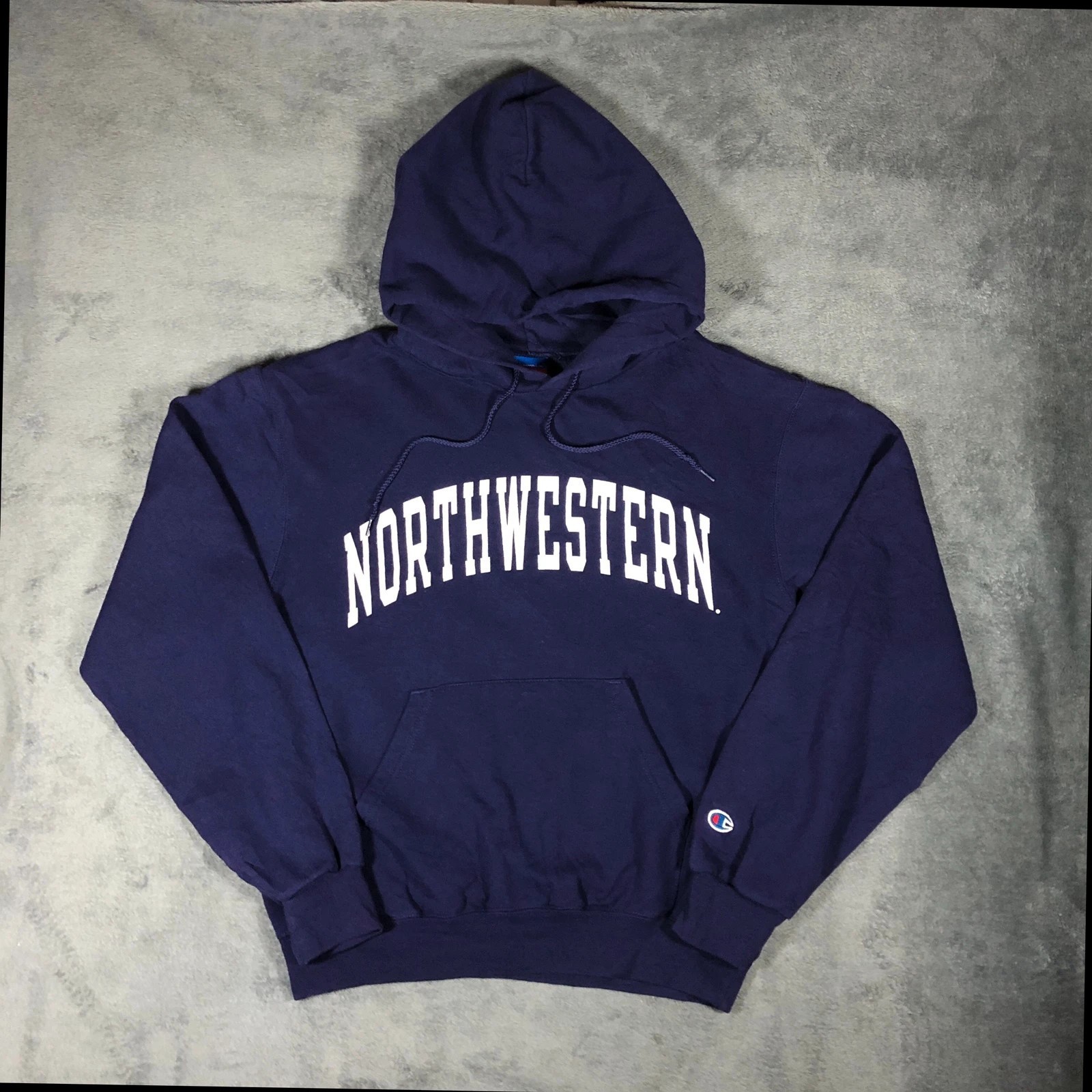 Champion Northwestern purple spell out hoodie S