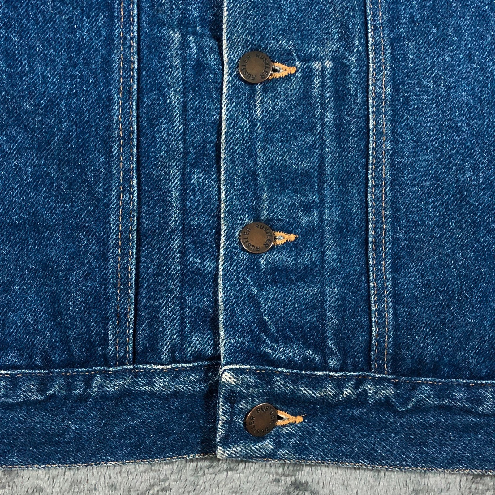 Vintage 90s Rustler Butterfly Trucker Denim Jean Jacket USA L - Image 4