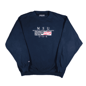 Vintage Morehead State University MSU navy chunky crewneck sweatshirt XL