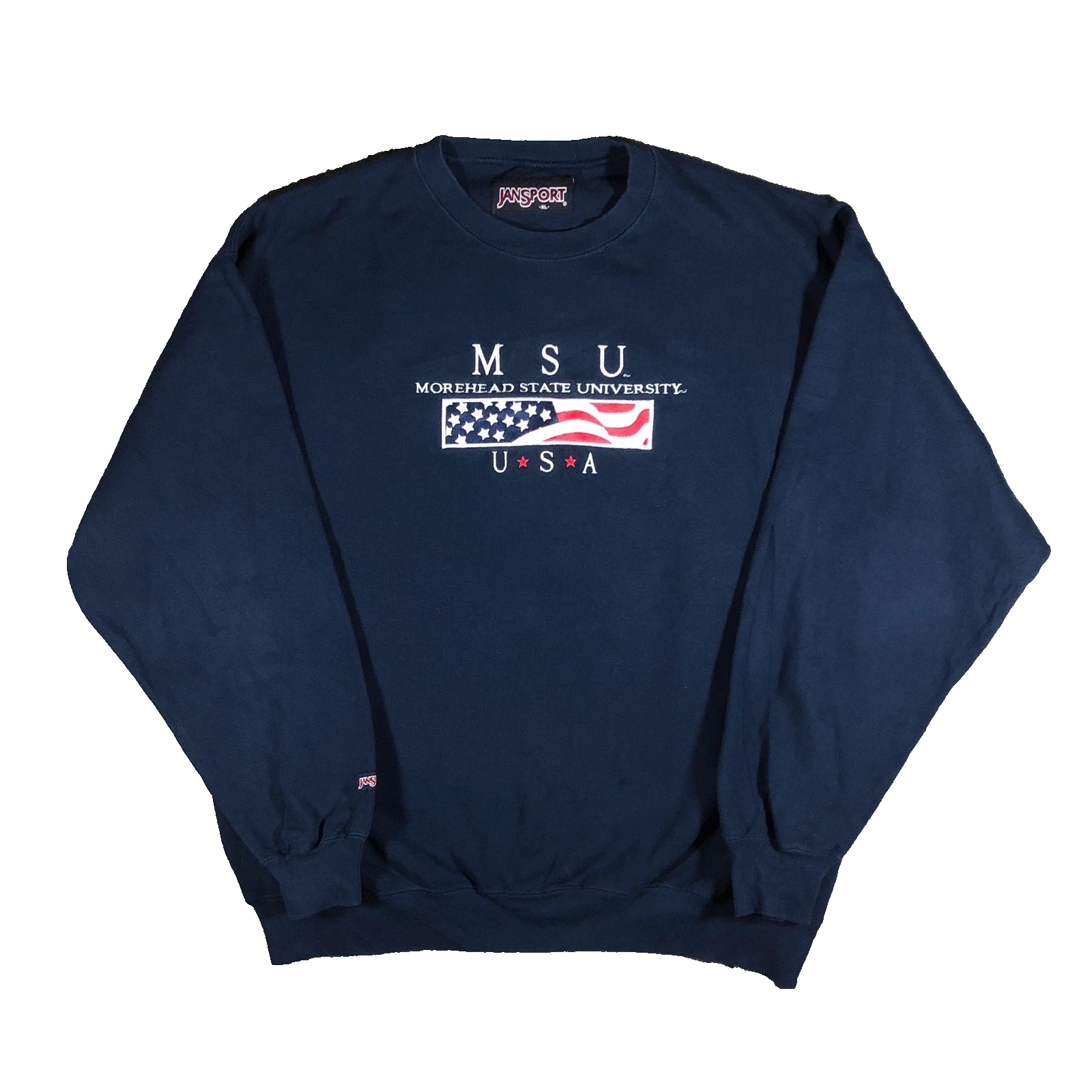 Vintage Morehead State University MSU navy chunky crewneck sweatshirt XL