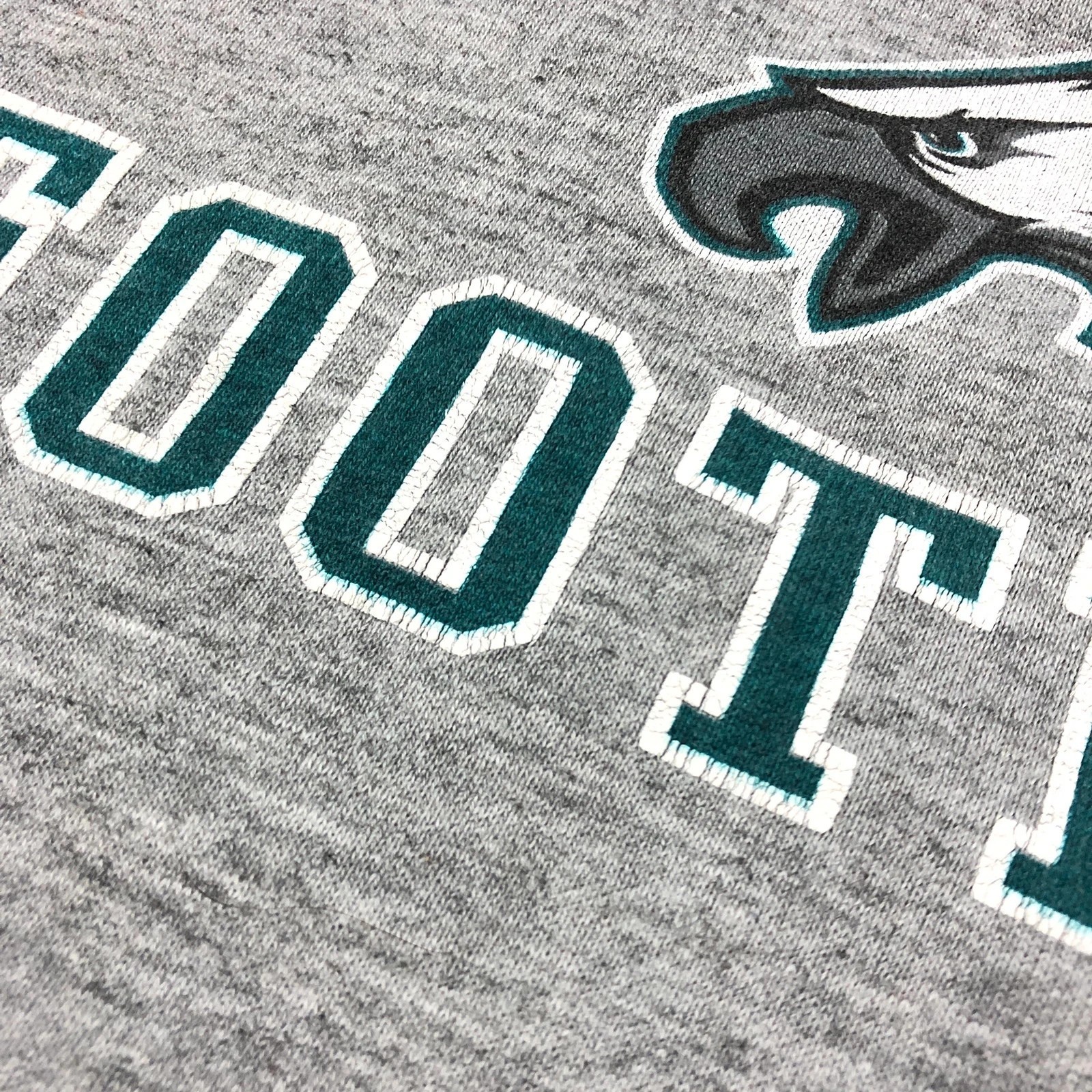 NFL x Rebook Philadelphia Eagles Spell Out Grey Pullover Hoodie M - Image 3