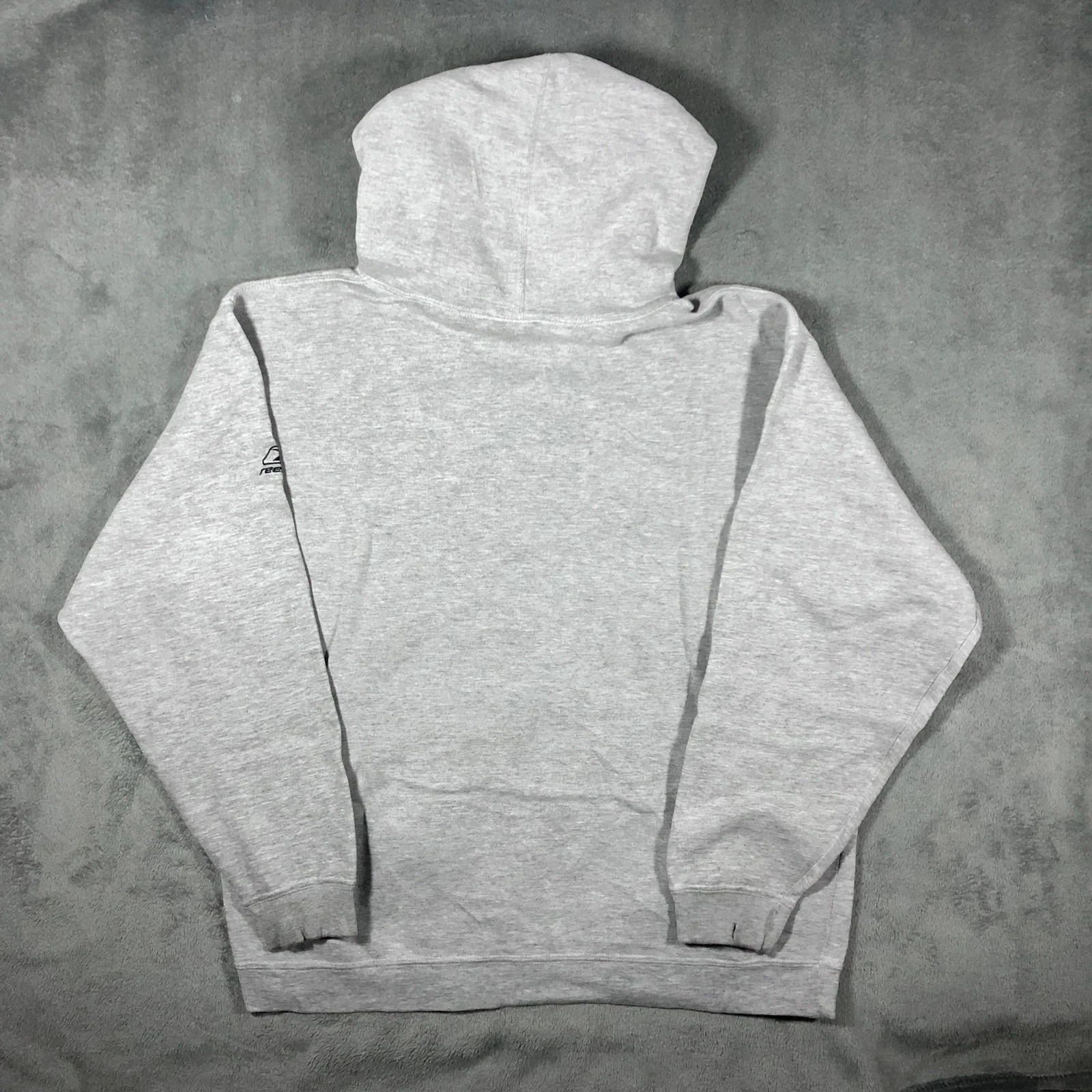 NFL x Rebook Philadelphia Eagles Spell Out Grey Pullover Hoodie M - Image 11