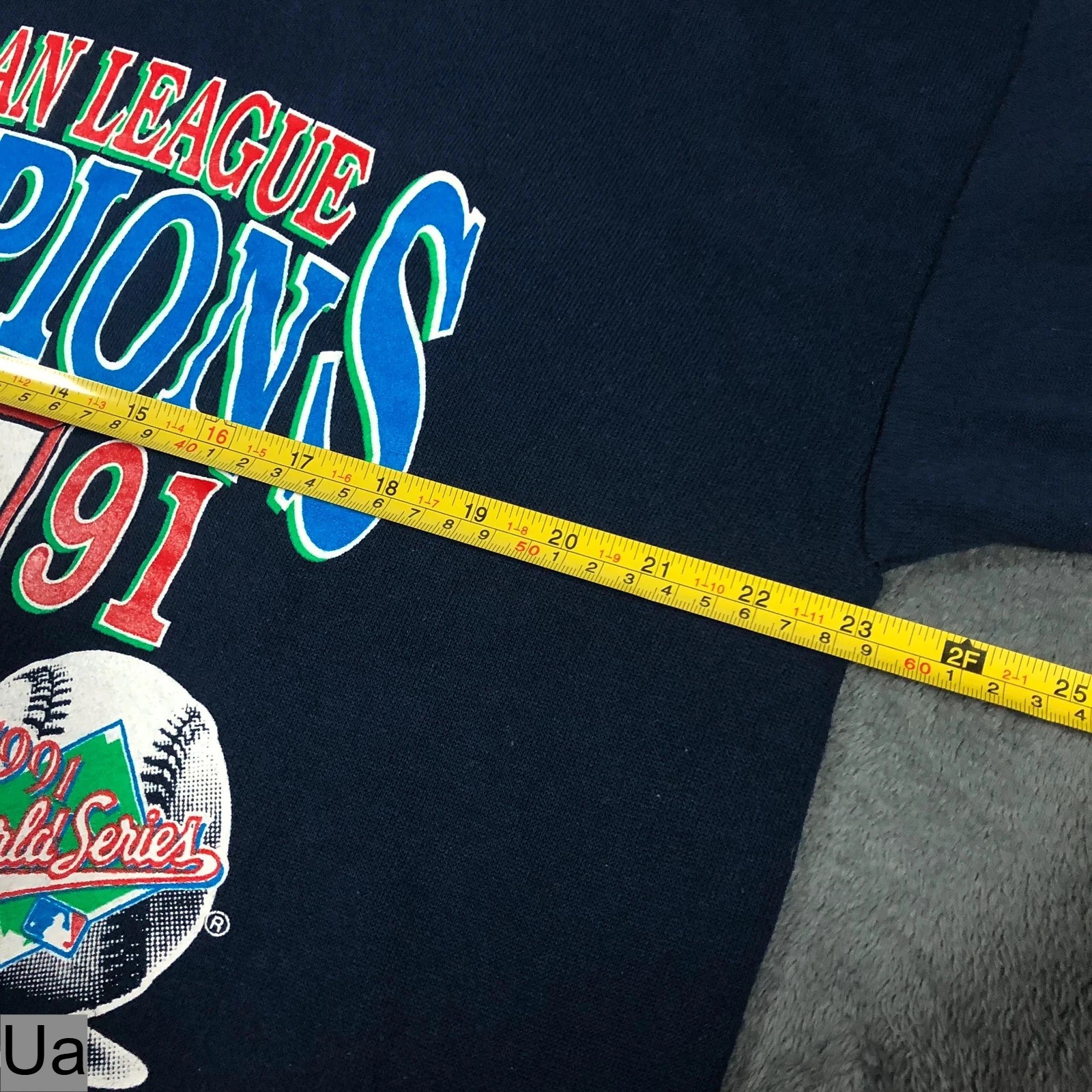 Vintage 90s Minnesota Twins 1991 Champions navy baseball crewneck sweatshirt L - Image 8