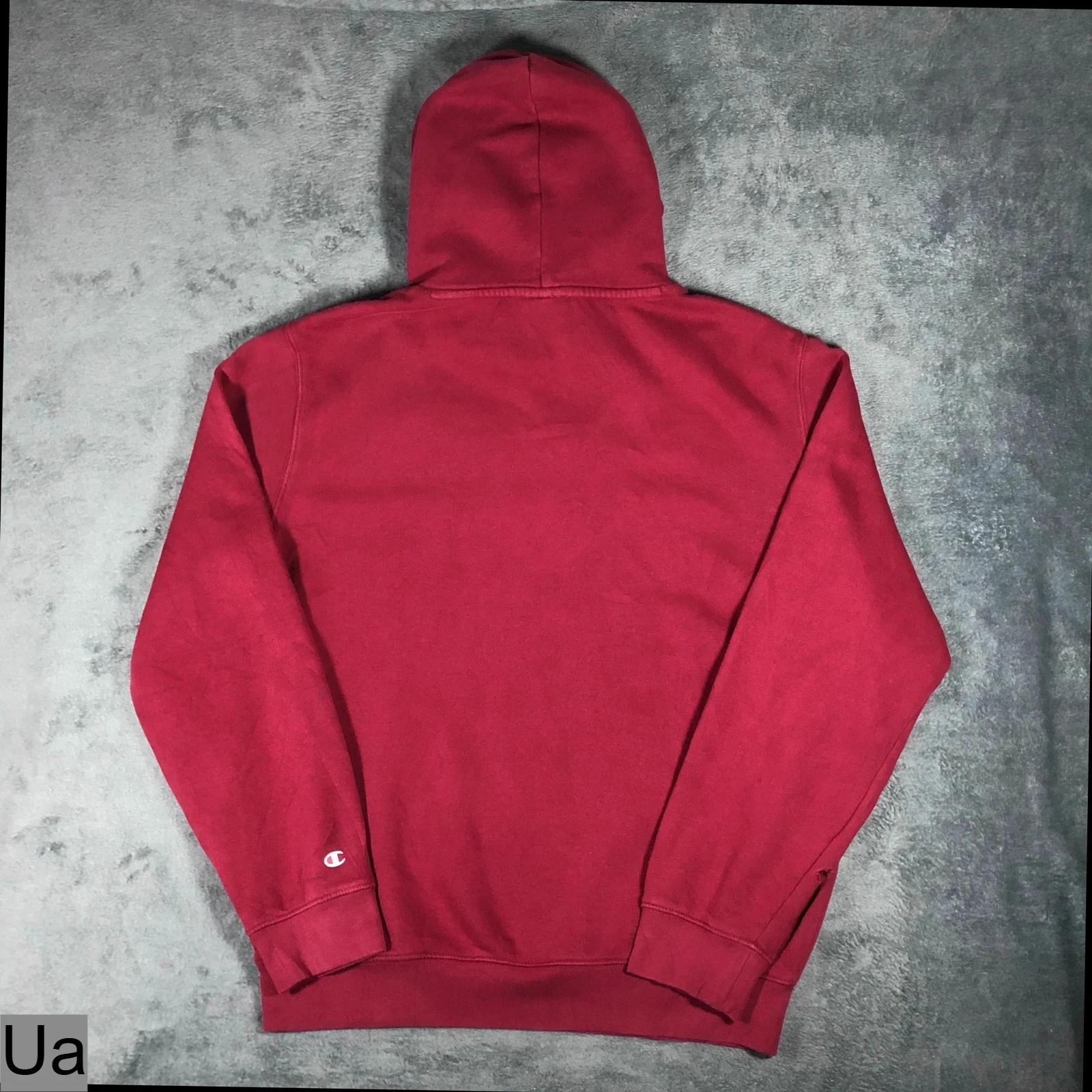 Champion burgundy spell out hoodie XL - Image 5